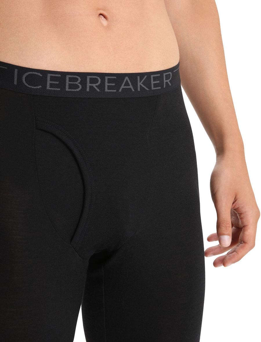 Base Layers Icebreaker Merino 175 Everyday Thermal Leggings With Fly Homme Noir | FR 1400ZUTG